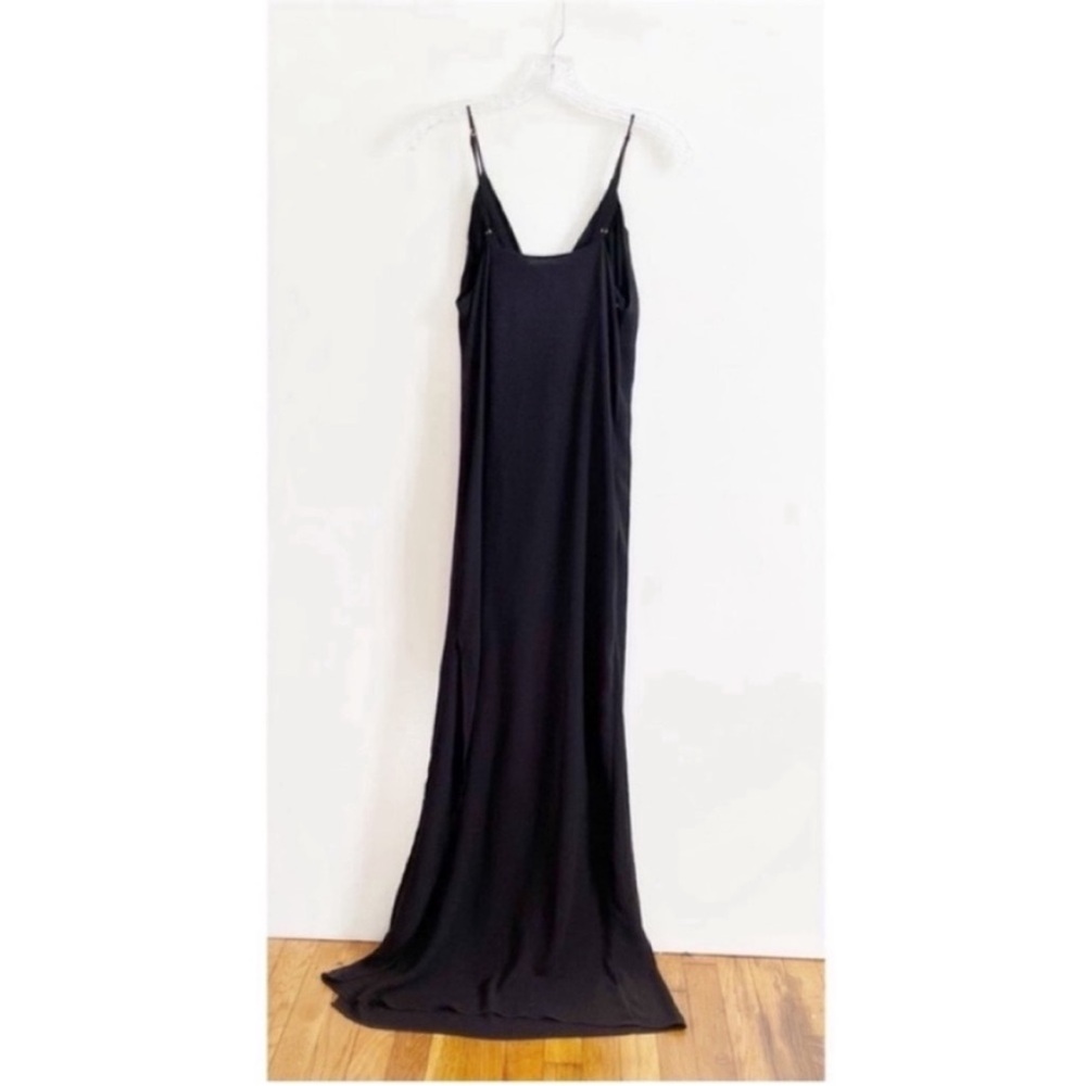 Rory Beca Jecka Gown black maxi semi sheer v neck - Picture 6 of 6